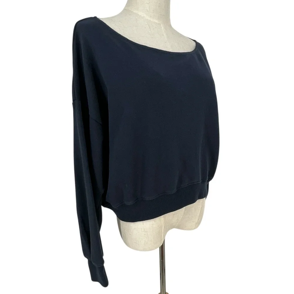Hollister & Abercrombie Fitch Blue Sweatshirt Size S Cozy Fleece Lined - Picture 5 of 8